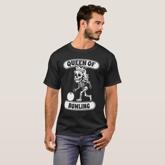 Bowling Skeleton Team League - Alley Bowler Queen T-shirt (Voorkant volledig)