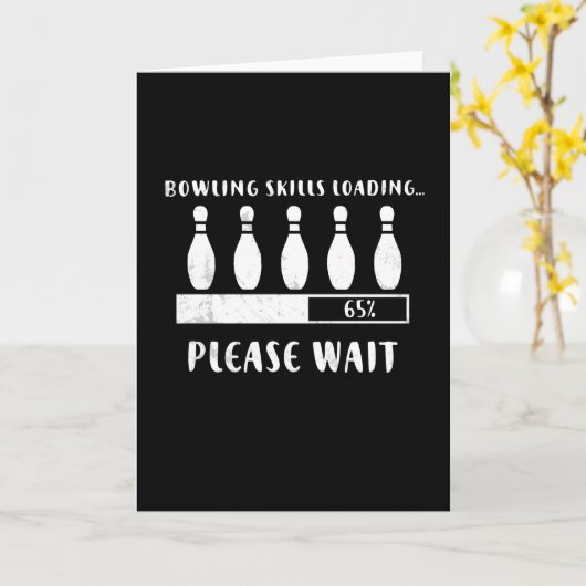 Bowling Skills Lading Gelieve te wachten Kaart (Gele Bloem)