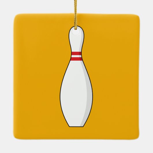 Bowling Skittle Keramisch Ornament (Achterkant)