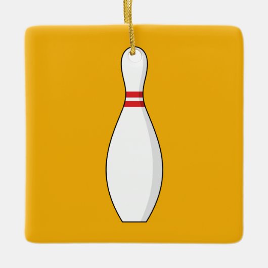 Bowling Skittle Keramisch Ornament (Voorkant)