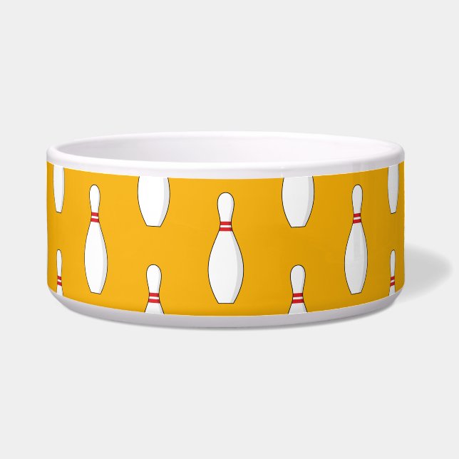 Bowling Skittle Patroon Voerbakje (Voorkant)