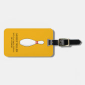 Bowling Skittle personaliseren Bagagelabel (Voorkant horizontaal)