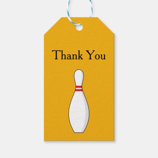 Bowling Skittle personaliseren Cadeaulabel (Voorkant)