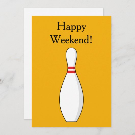 Bowling Skittle personaliseren Feestdagenkaart (Voorkant / Achterkant)