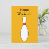 Bowling Skittle personaliseren Feestdagenkaart (Staand voorkant)