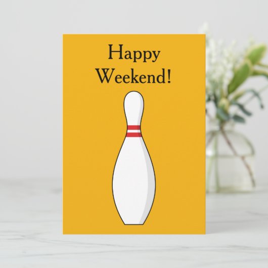 Bowling Skittle personaliseren Feestdagenkaart (Staand voorkant)