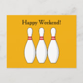 Bowling Skittle personaliseren Feestdagenkaart (Voorkant)