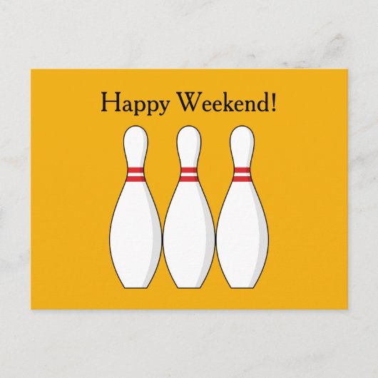 Bowling Skittle personaliseren Feestdagenkaart (Voorkant)