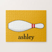 Bowling Skittle personaliseren Legpuzzel (Horizontaal)