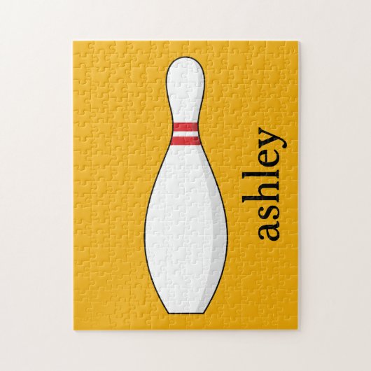 Bowling Skittle personaliseren Legpuzzel (Verticaal)