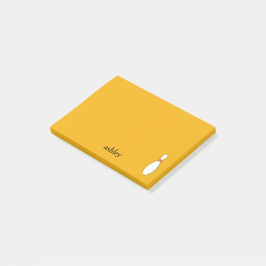 Bowling Skittle personaliseren Post-it® Notes (Schuin)
