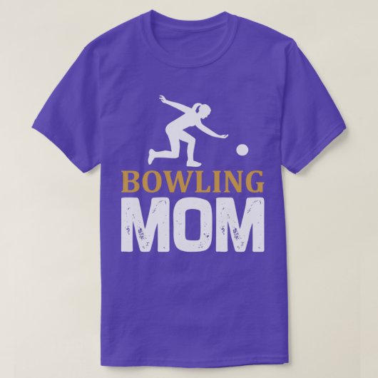Bowling skittles cadeau bowlen moeder moeder moede t-shirt (Design voorkant)