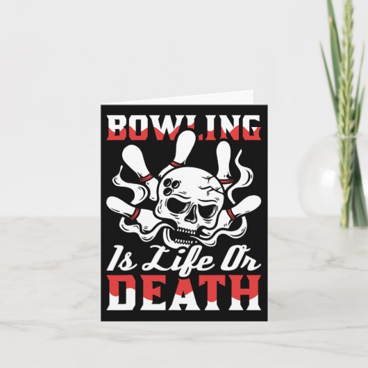 Bowling Skull Team - Alley League Bowler Kaart (Voorkant)