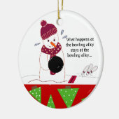 Bowling Sneeuwman Keramisch Ornament (Links)
