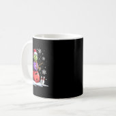 Bowling Snowman Bowling Player Santa Hat Kerstmis Koffiemok (Voorkant links)