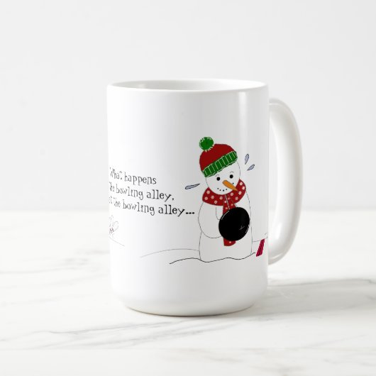 Bowling Snowman Koffiemok (Voorkant rechts)