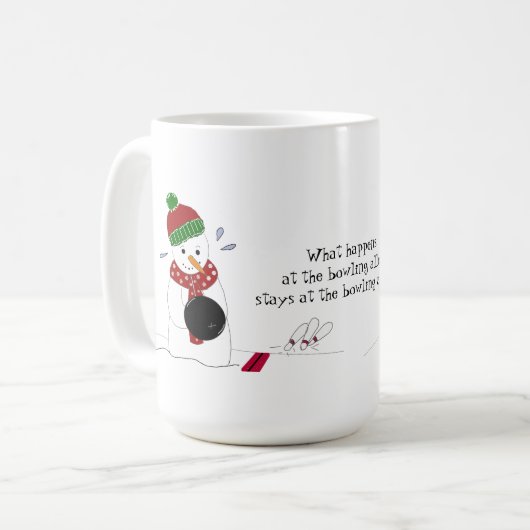 Bowling Snowman Koffiemok (Voorkant links)