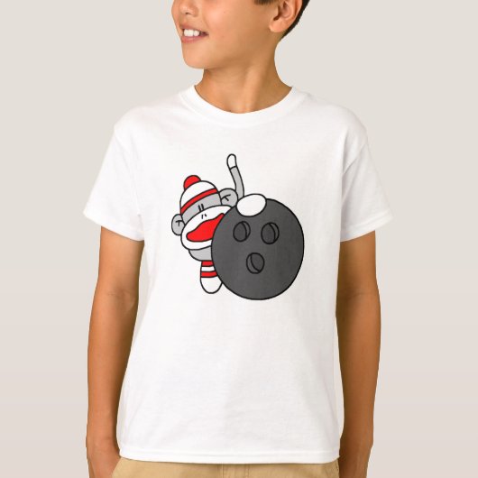 Bowling Sock Monkey T-shirt (Voorkant)