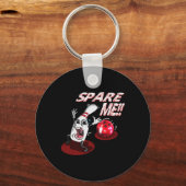 Bowling Spare Me Bowling LL Bowling Pin Strike Bow Sleutelhanger (Voorkant)