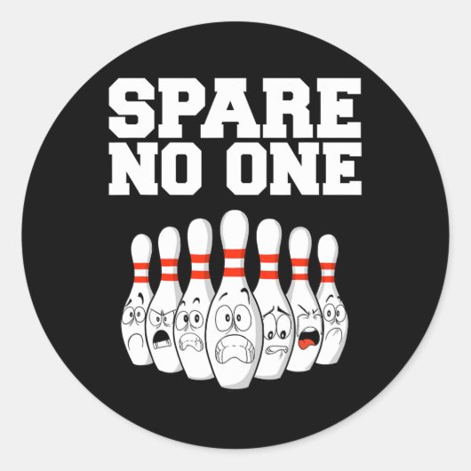 Bowling Spare Niemand Ronde Sticker (Voorkant)
