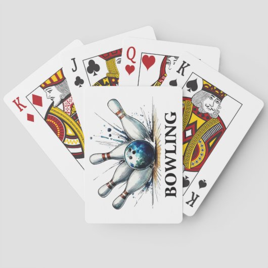 Bowling-speelkaarten Pokerkaarten (Achterkant)