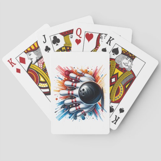 Bowling-speelkaarten Pokerkaarten (Achterkant)