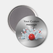 Bowling-spelden 10-pins Bowling Ball op maat Magneet (Voorkant / Achterkant)