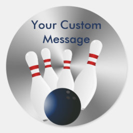 Bowling-spelden 10-pins Bowling Ball op maat Ronde Sticker