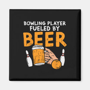 Bowling speler aangewakkerd grappige sport bowler  magneet