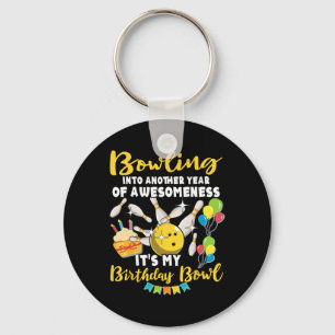 Bowling speler Bowler spelen Bowling verjaardag Sleutelhanger