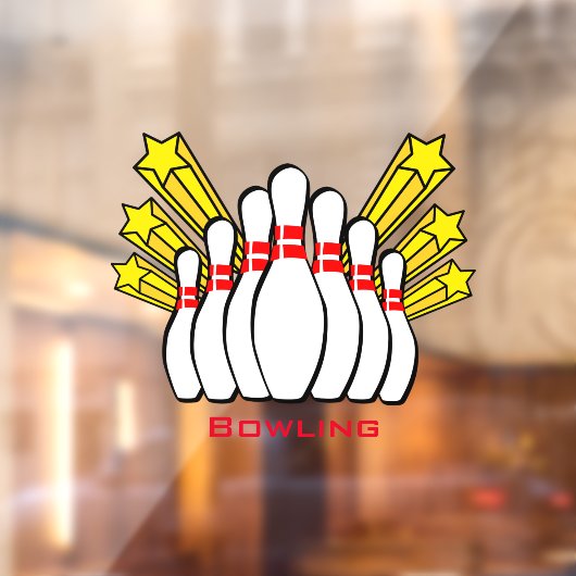 Bowling-spellen Raamsticker (Vel 2)
