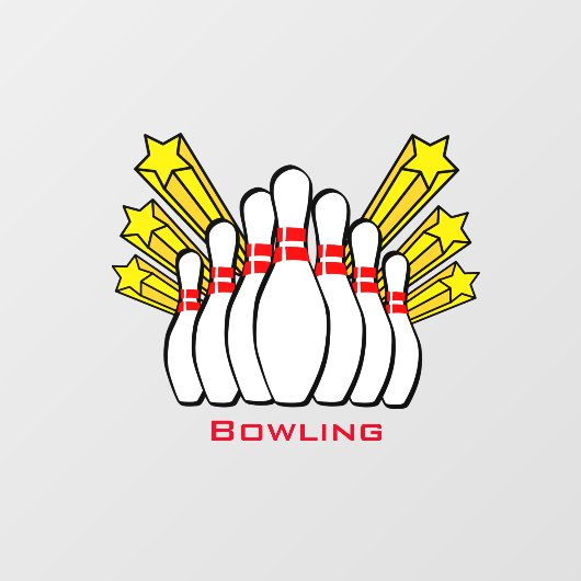 Bowling-spellen Raamsticker (Vel)