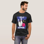 Bowling Split gebeurt bij Bowling Lover Bowler T-shirt (Voorkant volledig)