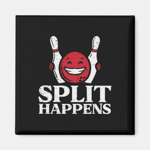 Bowling Split Gebeurt Grappige Humor Bowler Team M Magneet