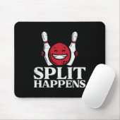 Bowling Split Gebeurt Grappige Humor Bowler Team M Muismat (Met muis)