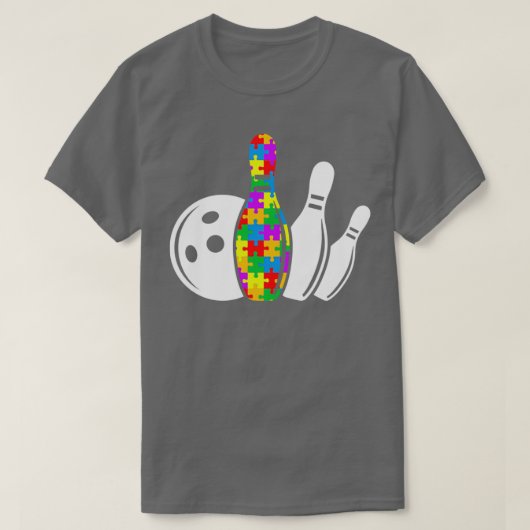 Bowling Sport Autism Awareness Puzzle Difference M T-shirt (Design voorkant)