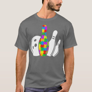 Bowling Sport Autism Awareness Puzzle Difference M T-shirt