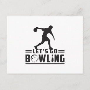 Bowling Sport Bowler Strike Bowl Grappig geschenk Briefkaart