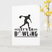 Bowling Sport Bowler Strike Bowl Grappig geschenk  Kaart (Gele Bloem)