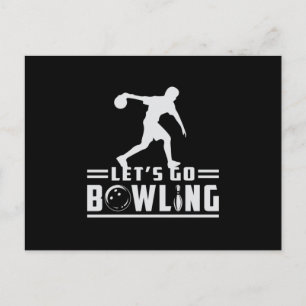 Bowling Sport Bowler Strike Bowl Team Grappig cade Briefkaart