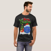 Bowling Sports Xmas Decoration Santa Bowling Chr T-shirt (Voorkant volledig)