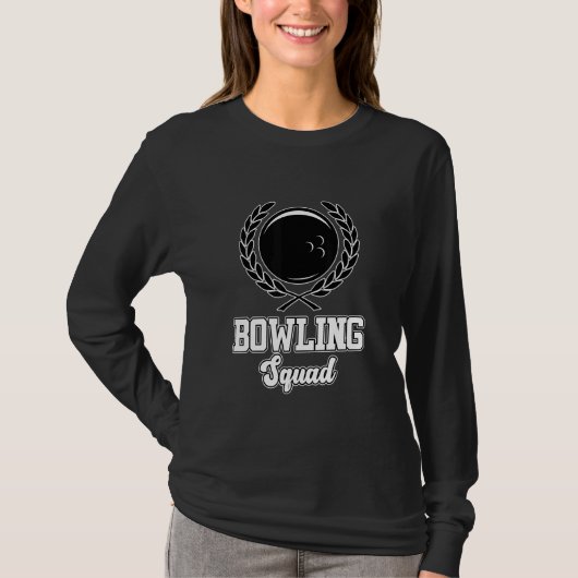 Bowling Squad Bowl Speler Bowler Coach Sport Gra T-shirt (Voorkant)