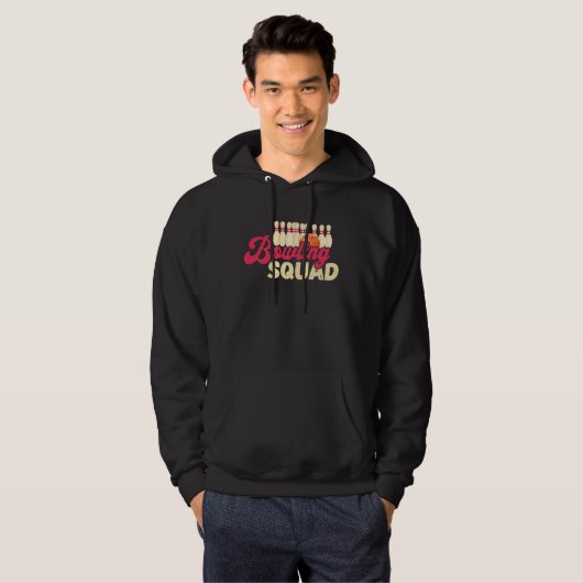 Bowling Squad Strike Bowler Bowling Team Bowling B Hoodie (Voorkant volledig)