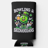 Bowling St. Patrick's Day-bron Seltzer Blikjeskoeler (Achterkant)