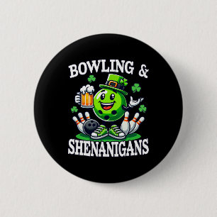 Bowling St. Patrick's Day-gedoe Bowler Grappig  Ronde Button 5,7 Cm
