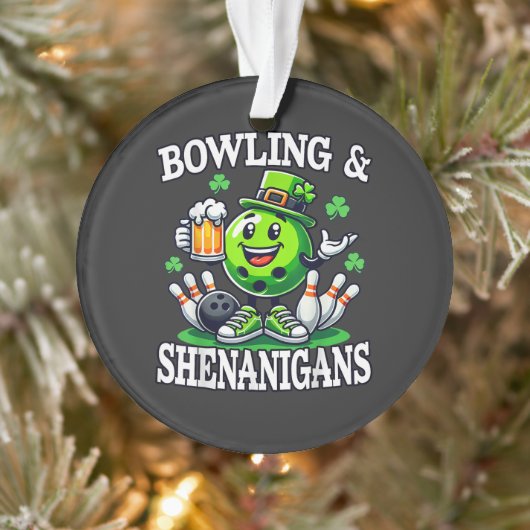Bowling St. Patrick's Day-gekte Ornament (Boom)