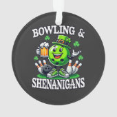 Bowling St. Patrick's Day-gekte Ornament (achterkant)