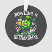 Bowling St. Patrick's Day-gekte Ornament (voorkant)