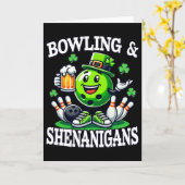 Bowling St. Patrick's Day-grapjes Bowler Grappig Kaart (Gele Bloem)