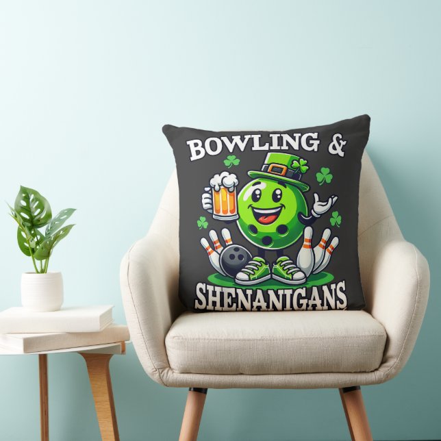 Bowling St. Patrick's Day-kolderij Kussen (Stoel)